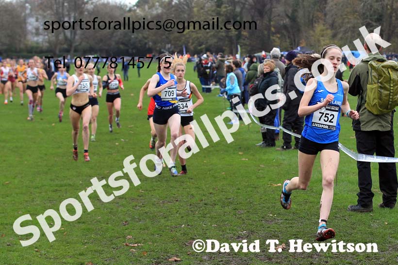 Women Under-17s and Junior Women, 2022 British Athletics Cross Challenge, Sefton Park, Liverpool.  Photo: David T. Hewitson/Sports for All Pics